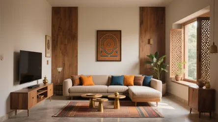 Interior design of hall in Indian style: 5 ideas