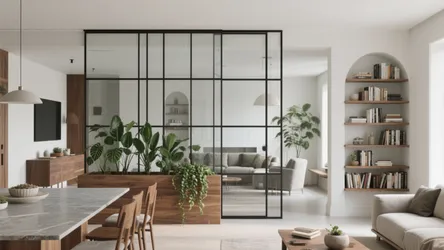 5 Modern Partition Designs for Living + Dining