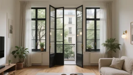 5 French Window Design for Living Room Ideas