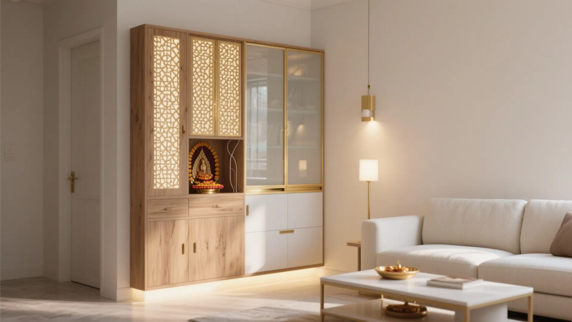5 Cupboard Designs for Pooja Room: Small-space pooja cupboards that feel sacred, serene, and smart