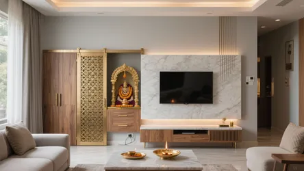 Pooja Ghar Design in Living Room: 5 Smart Ideas