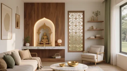 5 Small Pooja Room Designs in Living Room