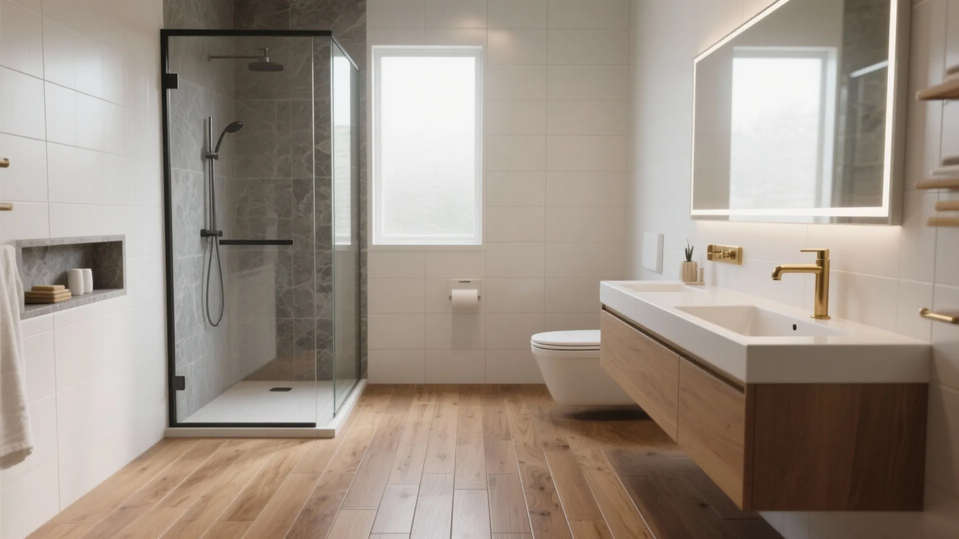 5 Wood Tile Bathroom Ideas for Small Spaces: How I use wood-look porcelain and pattern play to make small bathrooms feel warm, durable, and beautifully practical