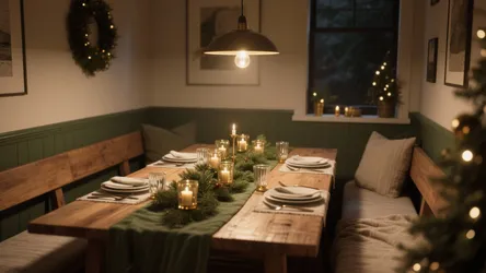 10 Christmas Decorated Dining Rooms Ideas
