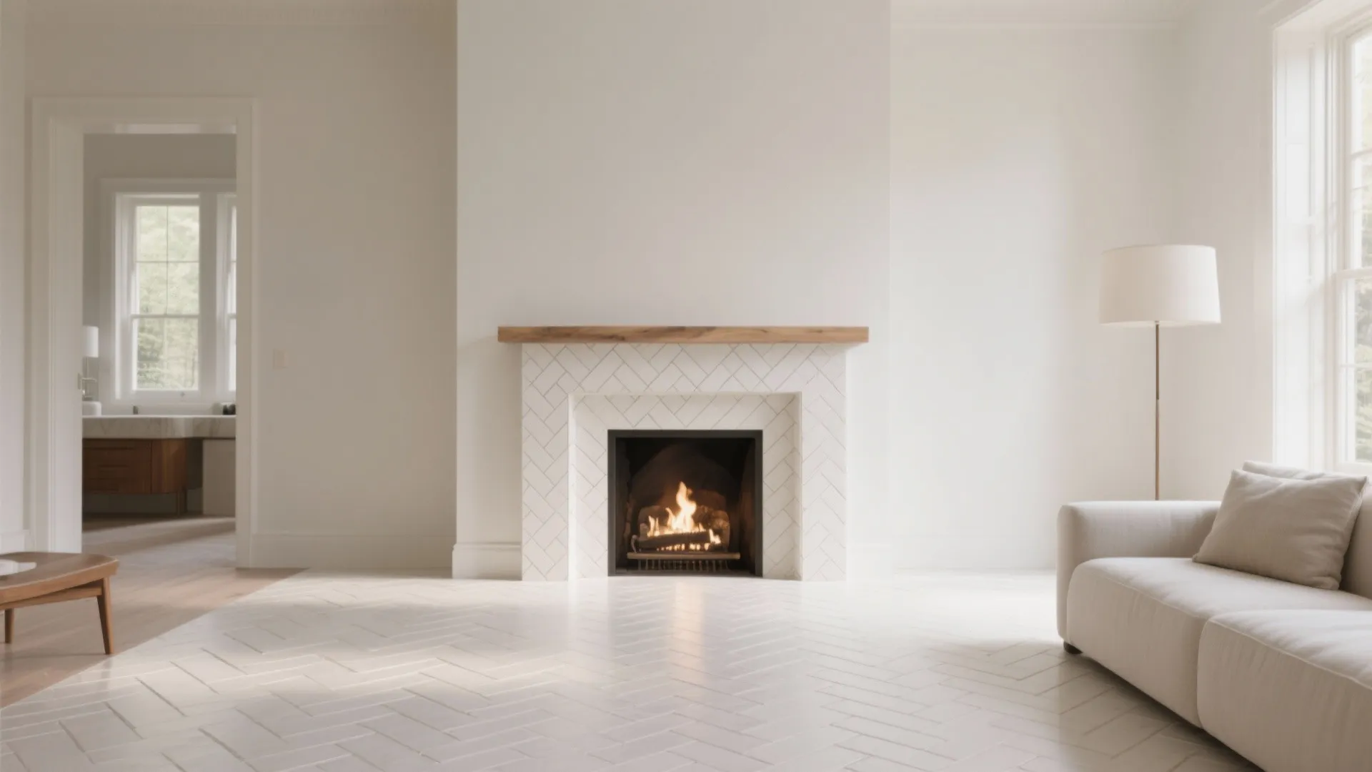 Herringbone Ceramic Statement Wall