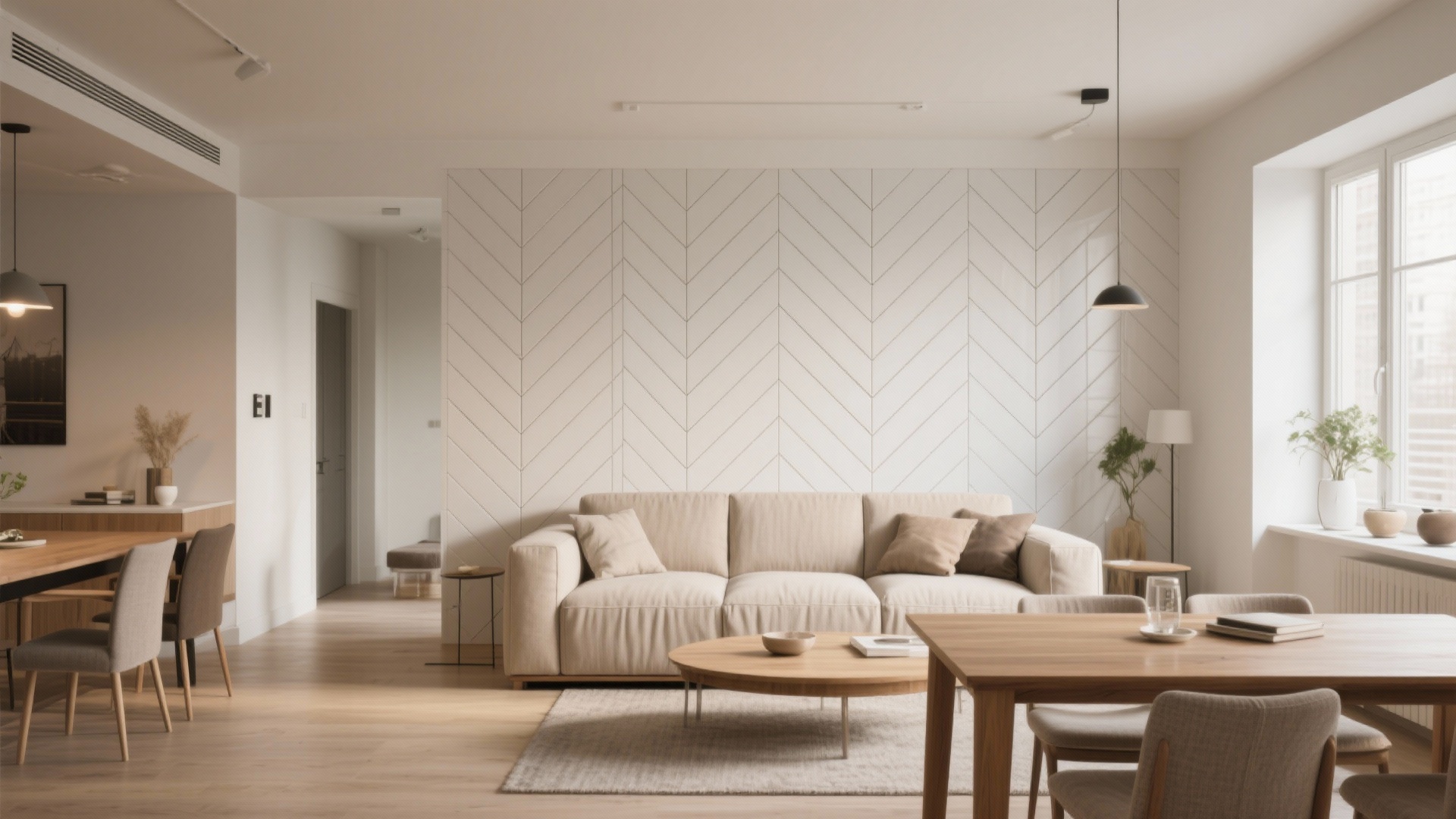 Living Room Feels Plain? Wall Tiles Living Room Design Ideas