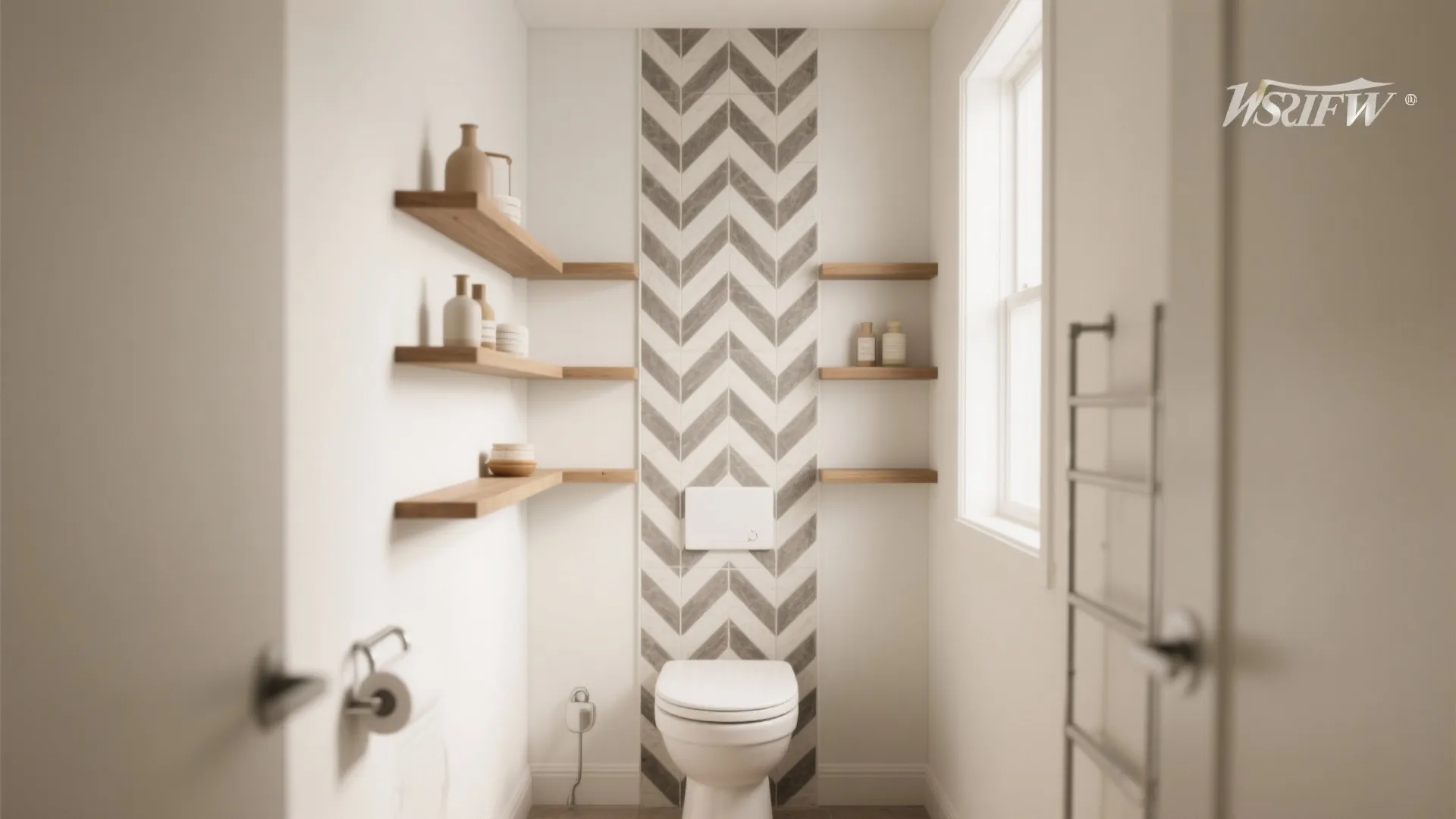 3) Pattern Play: Herringbone Accent Wall