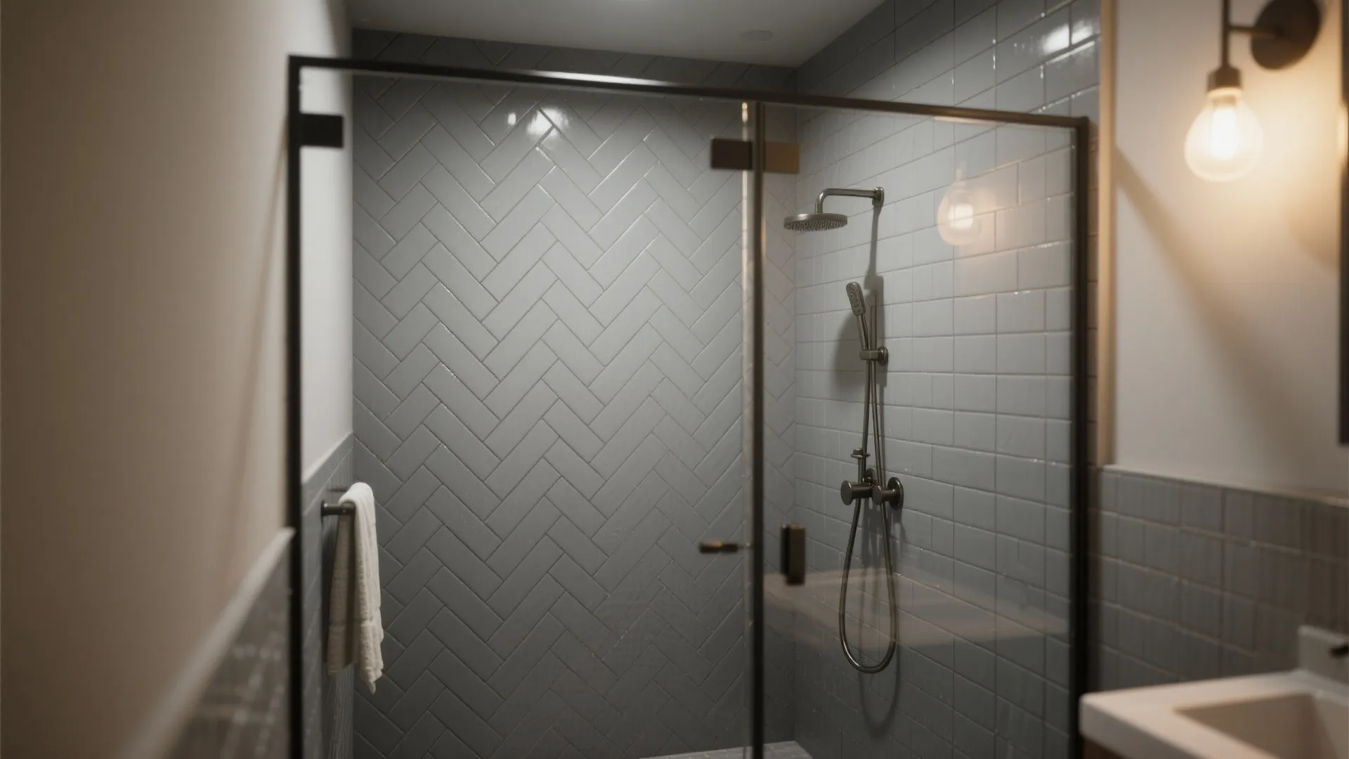 3. Herringbone accent wall