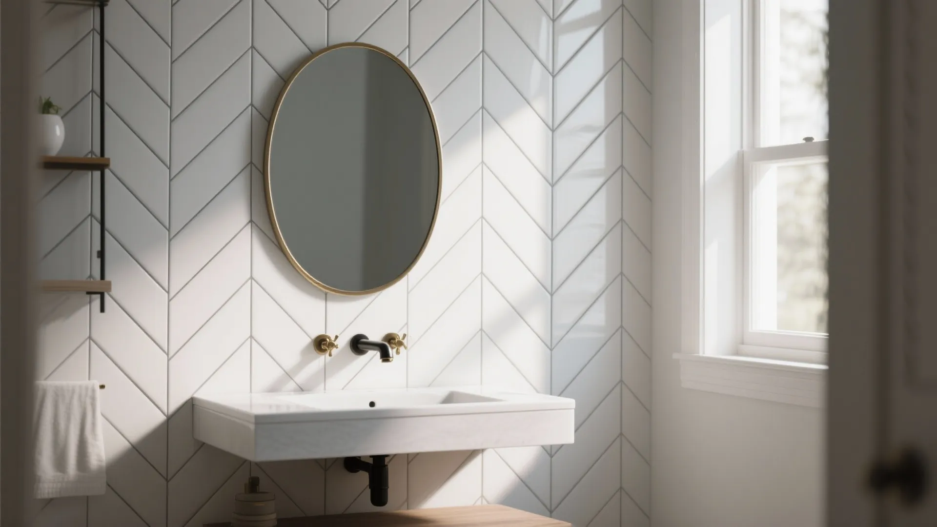 Herringbone Accent Wall for Movement