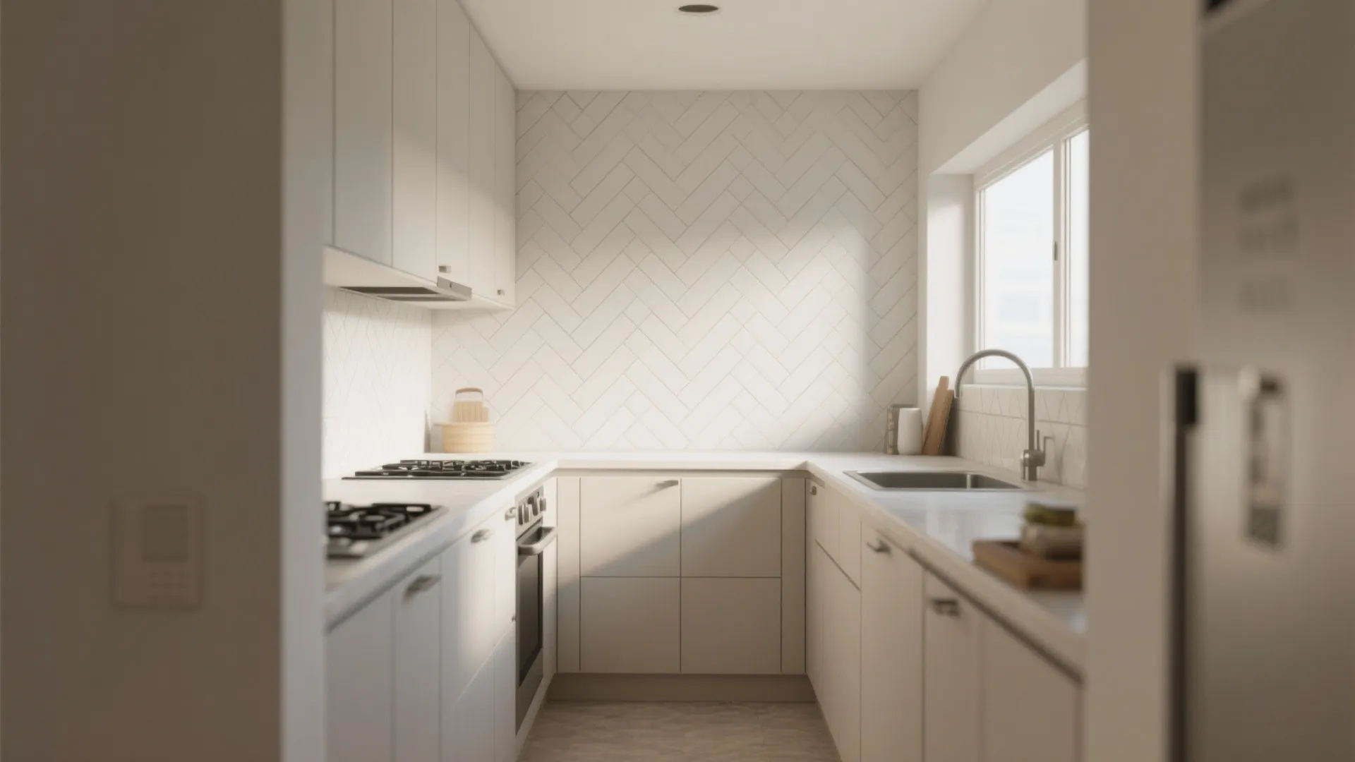 4. Herringbone or chevron layouts