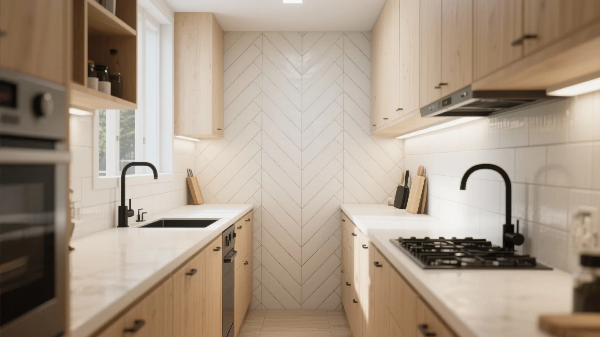 4. Herringbone or chevron patterns