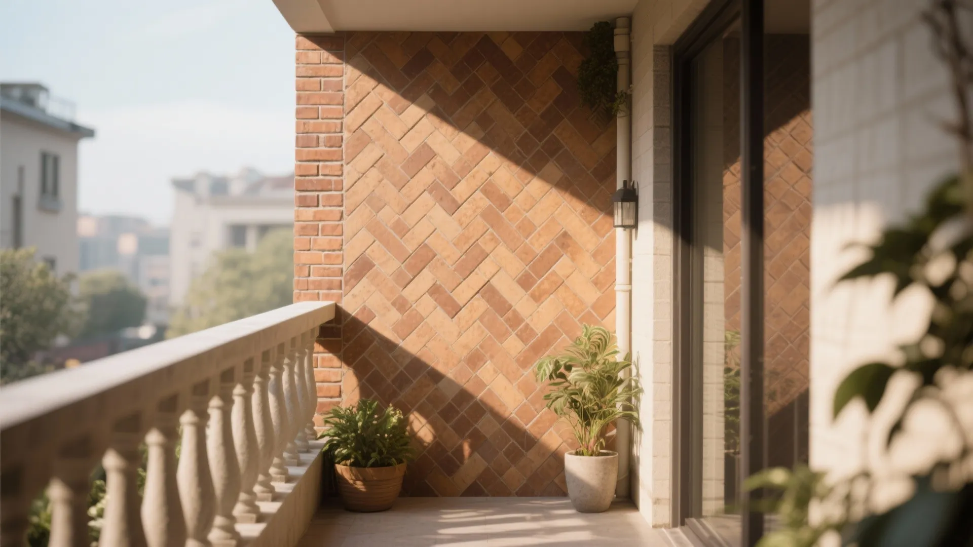 Herringbone Pattern Brick Tiles