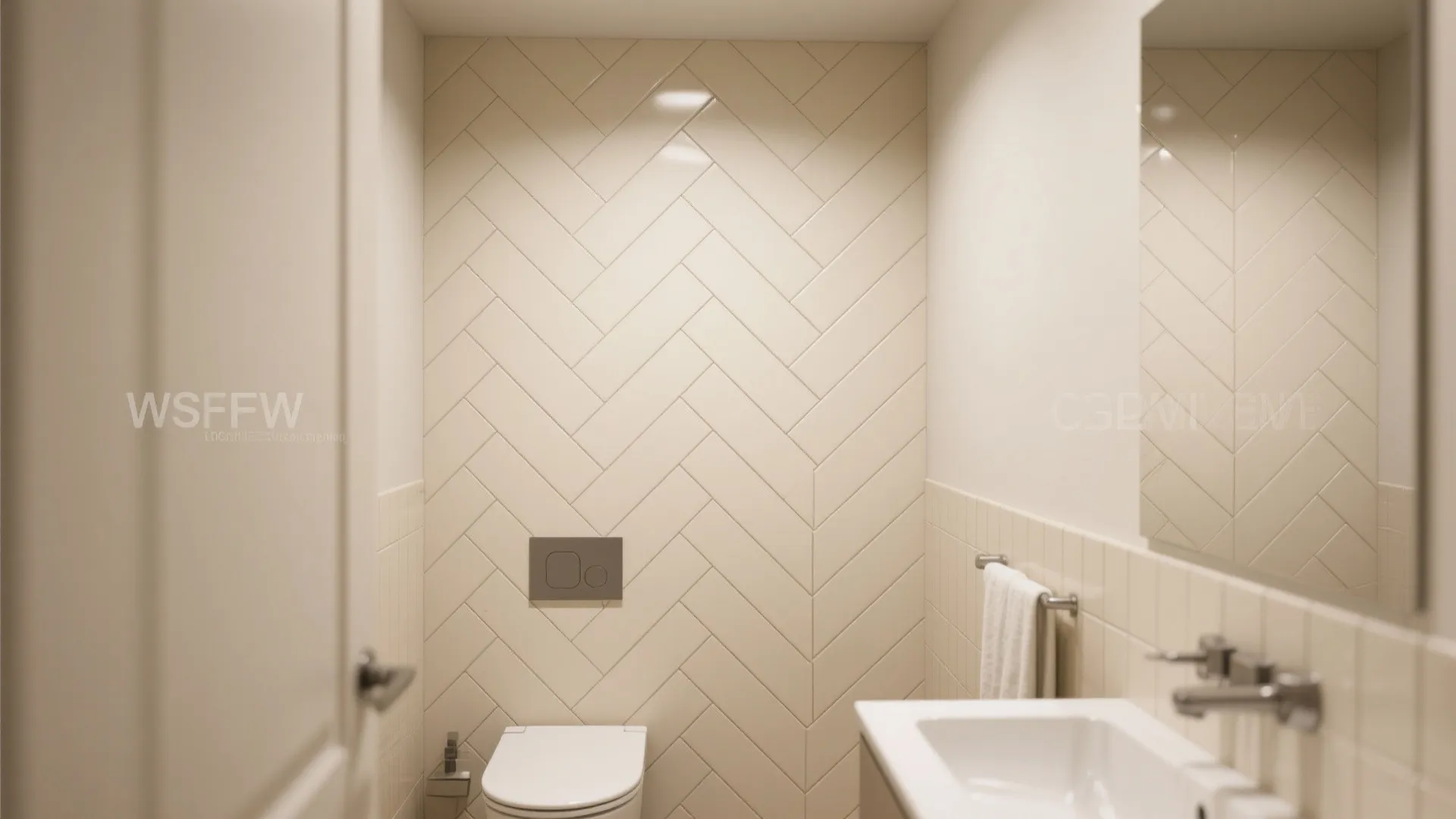 2. Herringbone Statement Wall