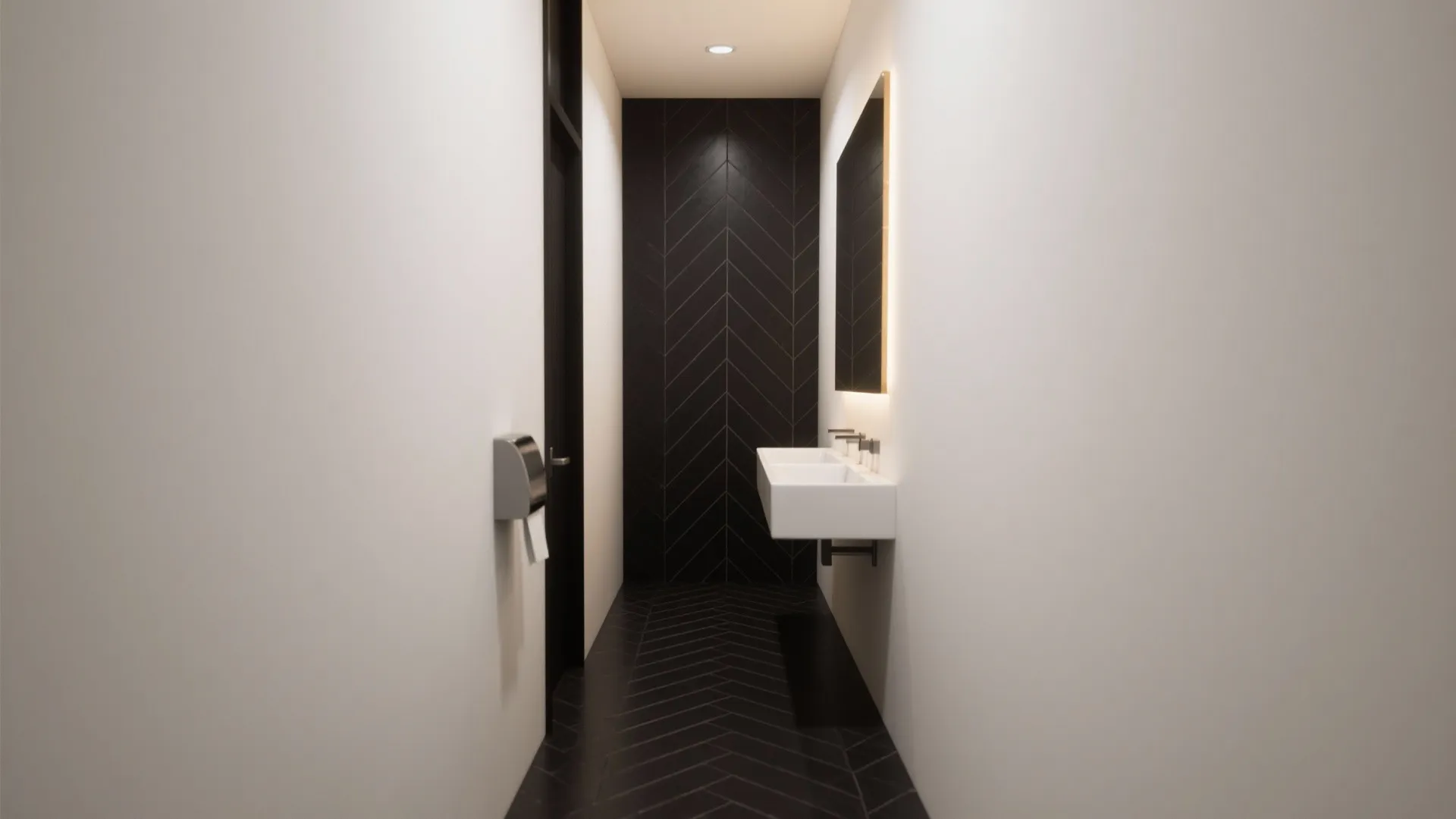 4. Herringbone Black on White