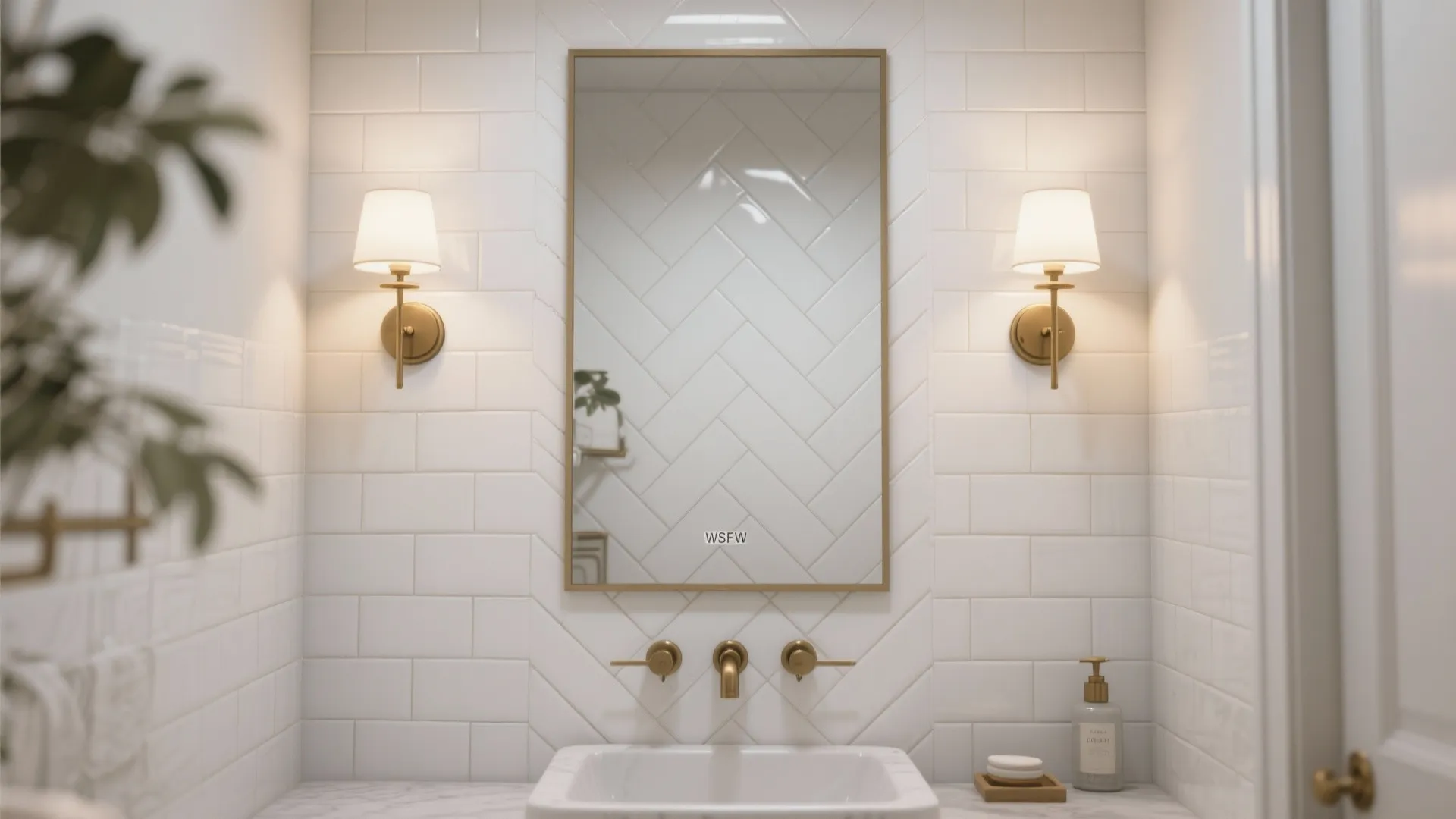 5) Tone-on-tone grout artwork and gentle pattern breaks