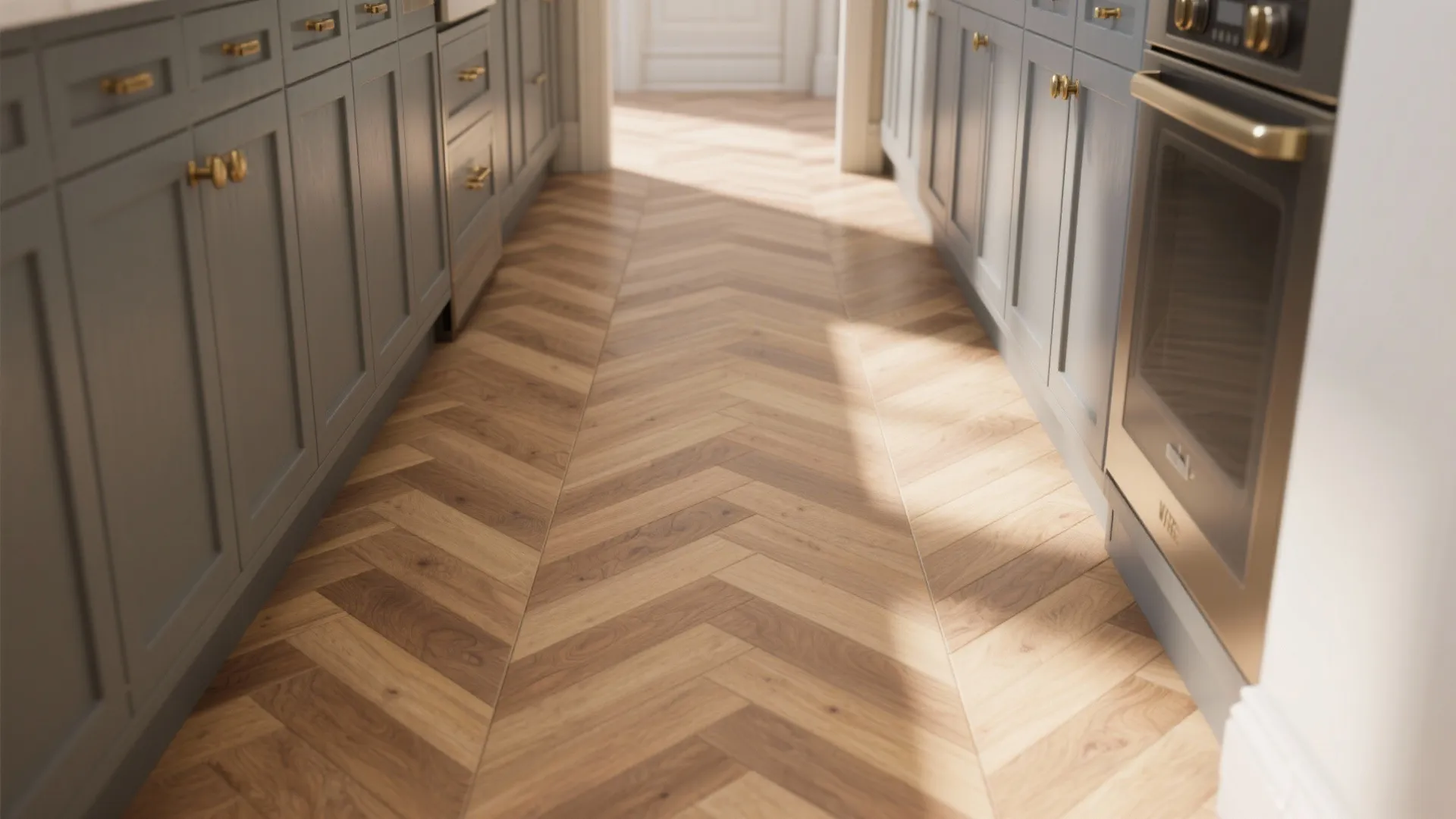 2. Herringbone in Wood-Look Porcelain