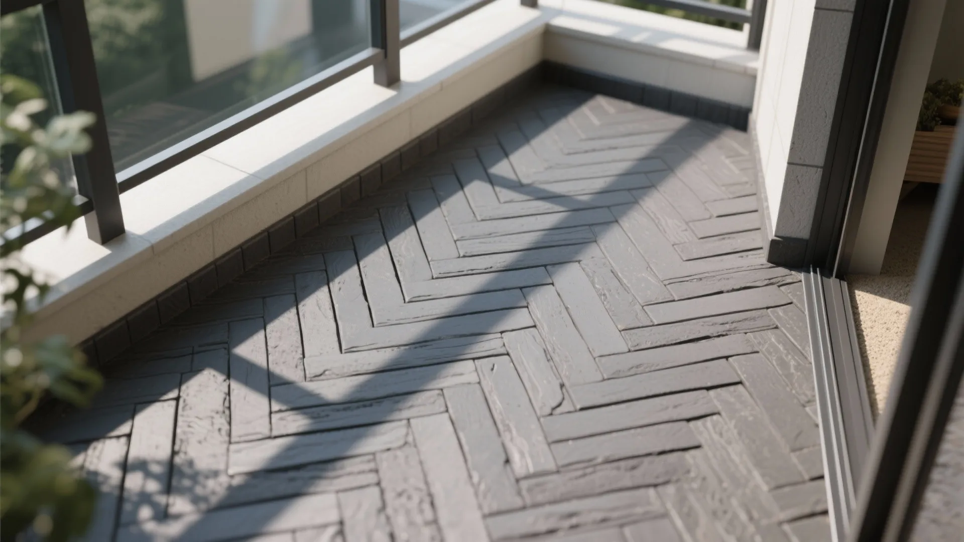 Herringbone Brick Flooring (Slip-Resistant)