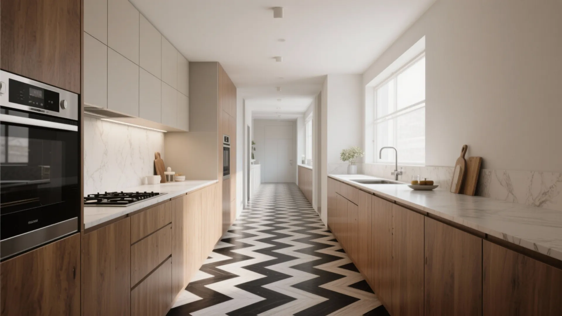 2. Herringbone Monochrome for Movement