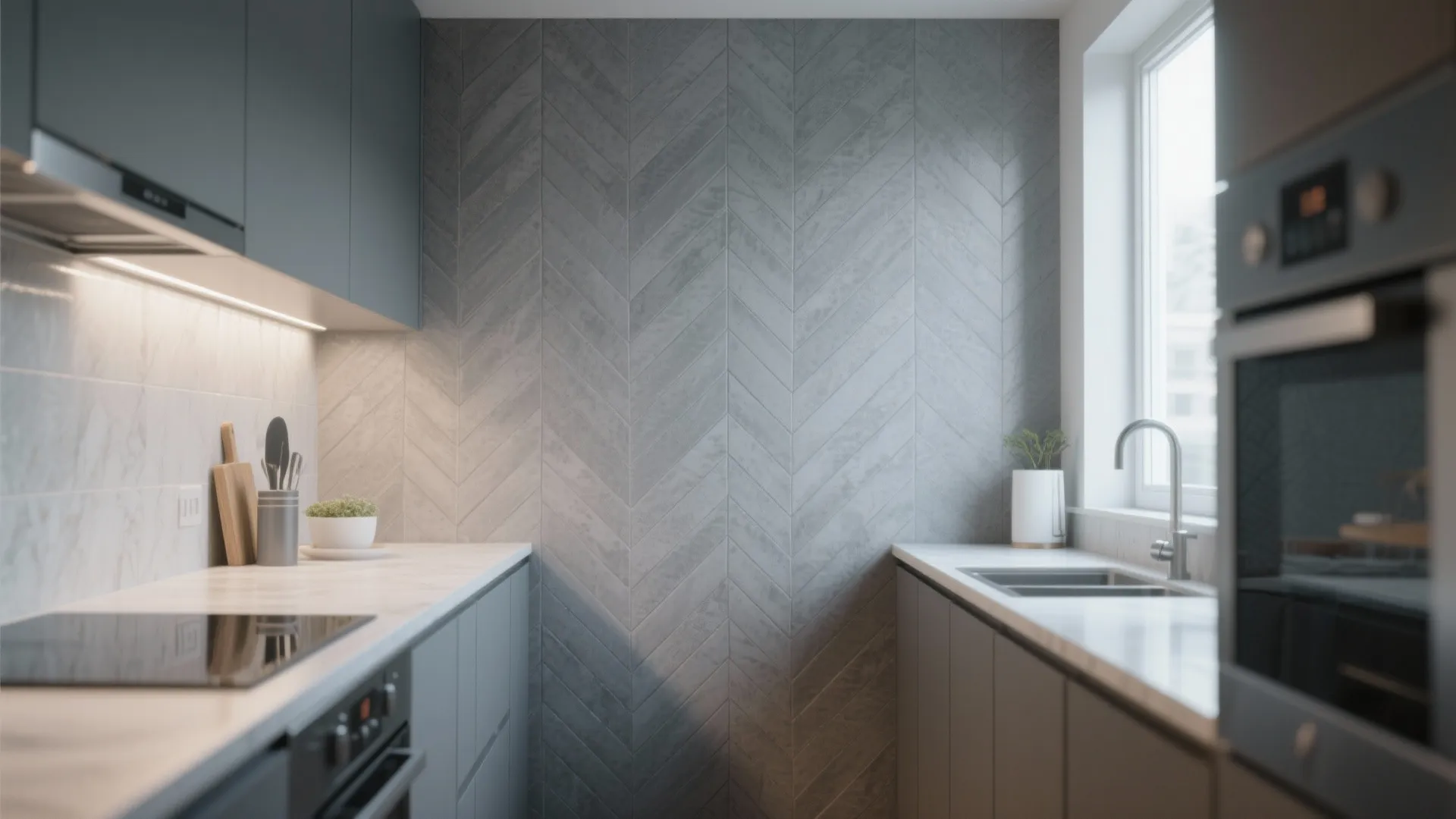 2. Herringbone Pattern for Visual Depth