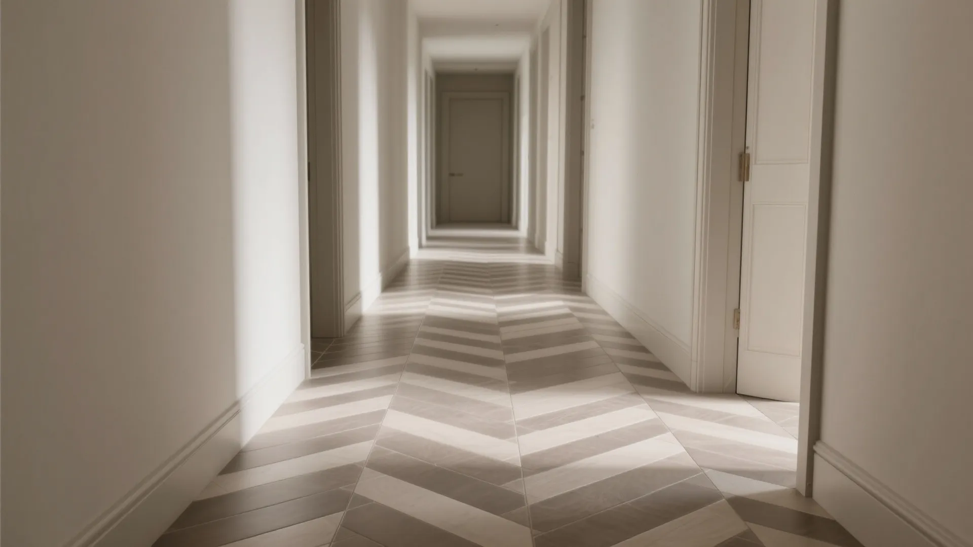 Herringbone or Chevron Layouts to Guide Flow