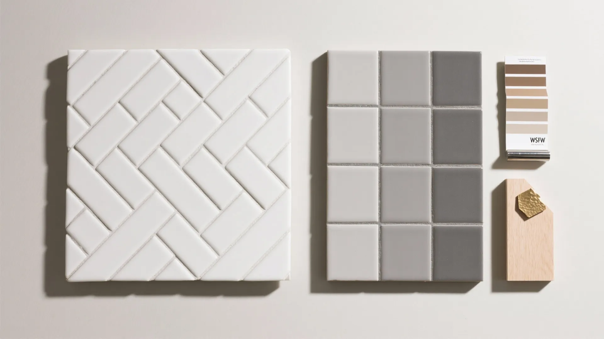 Herringbone and Stacked Subway Patterns