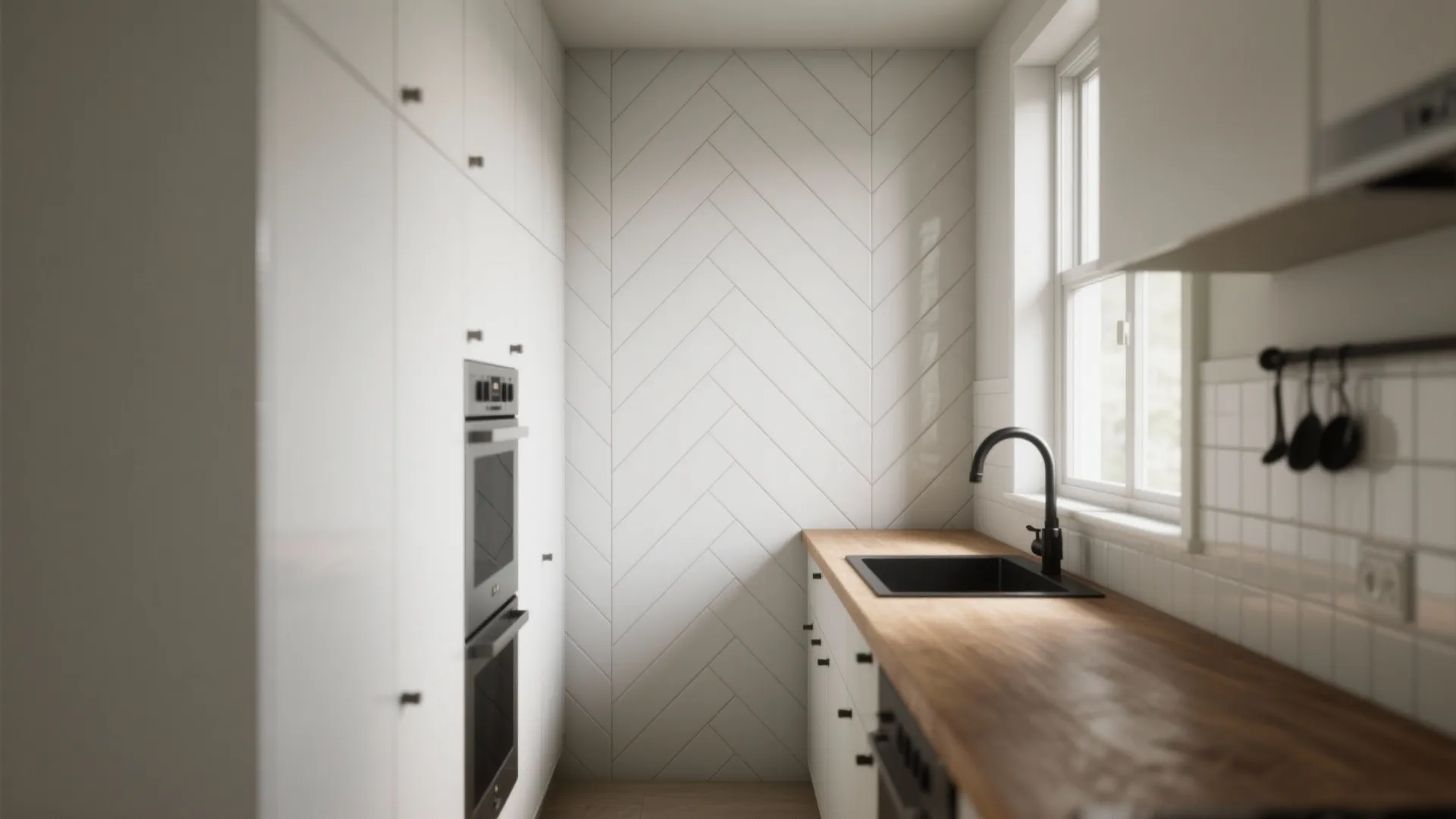 3. Herringbone or chevron layouts to add motion