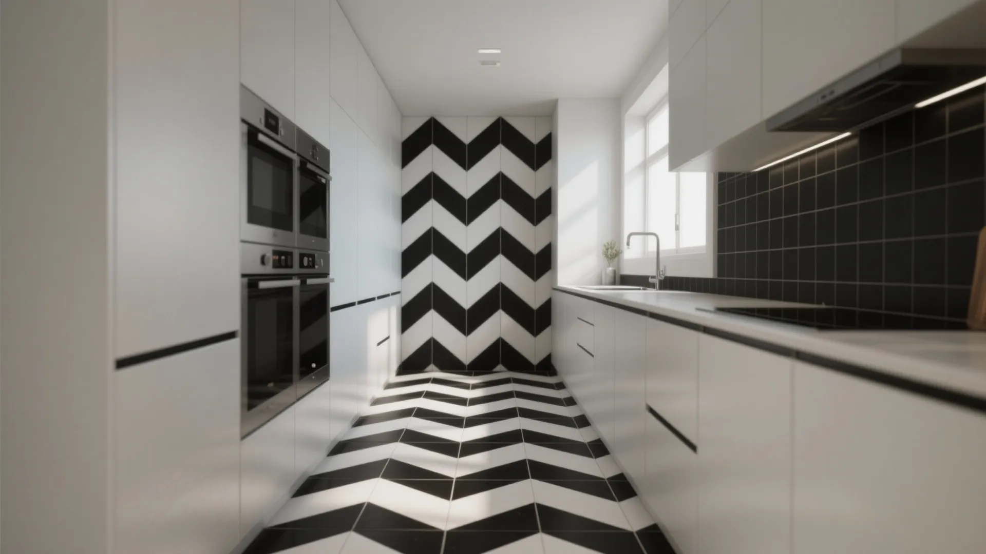 4. Monochrome Herringbone for Subtle Texture