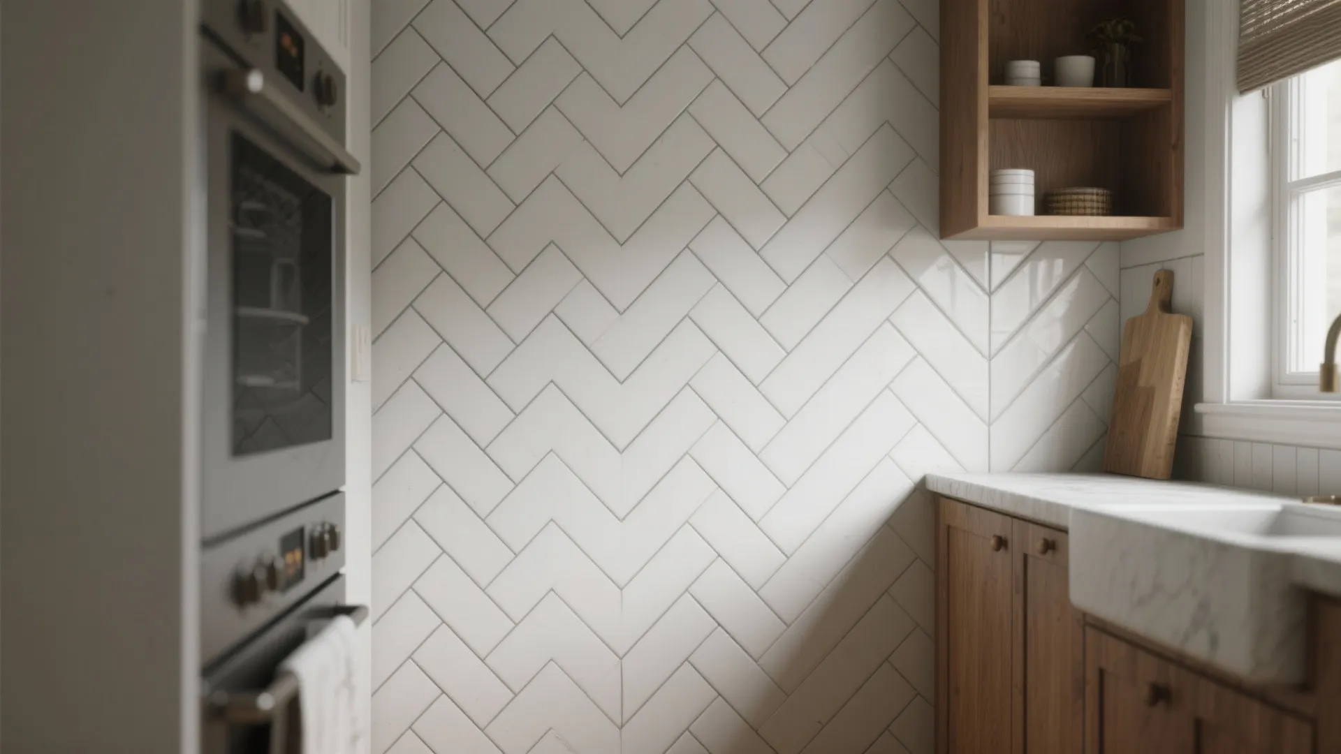 3. Pattern play with herringbone or chevron