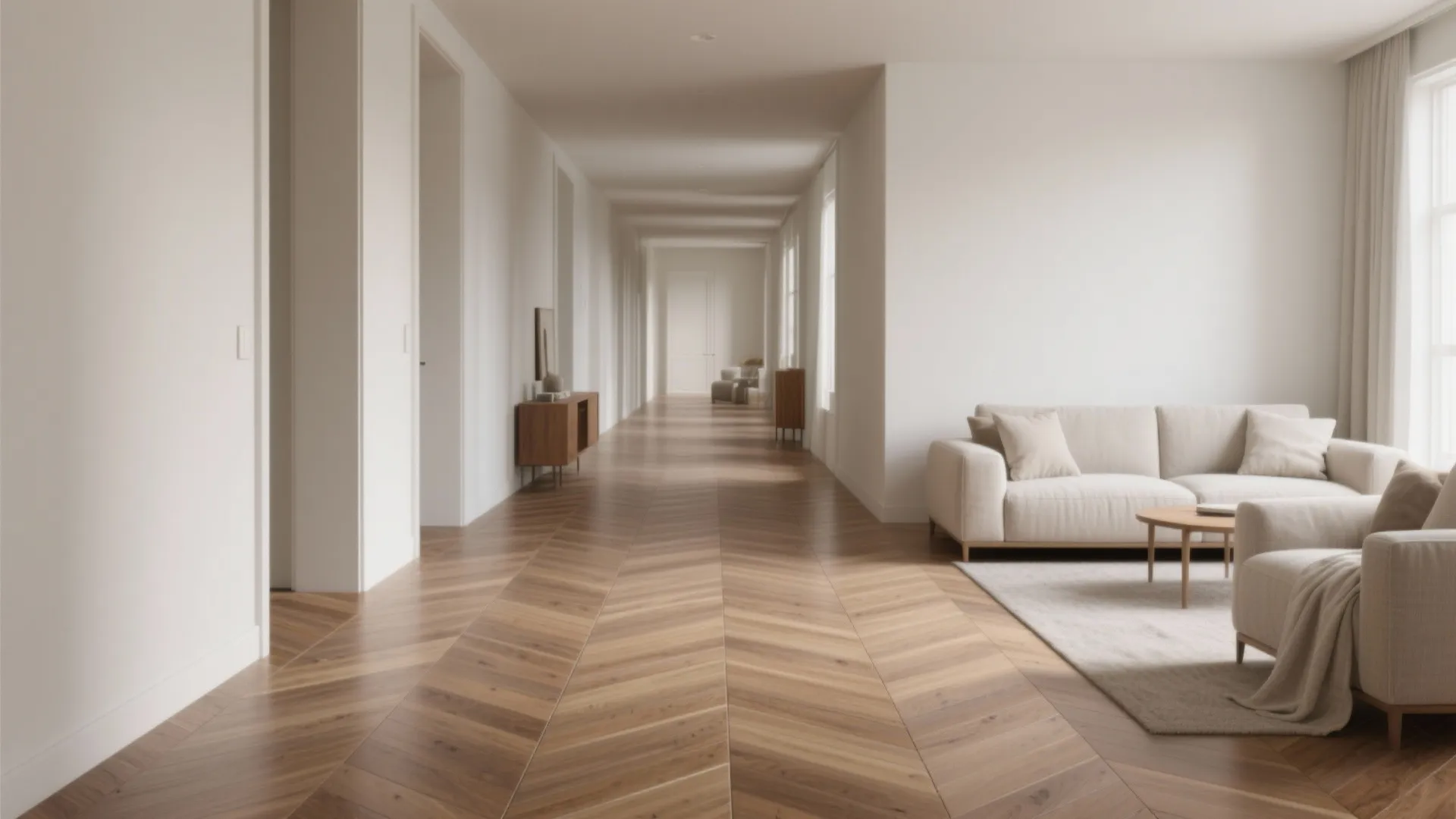 2) Herringbone (or Diagonal) to Stretch the Width