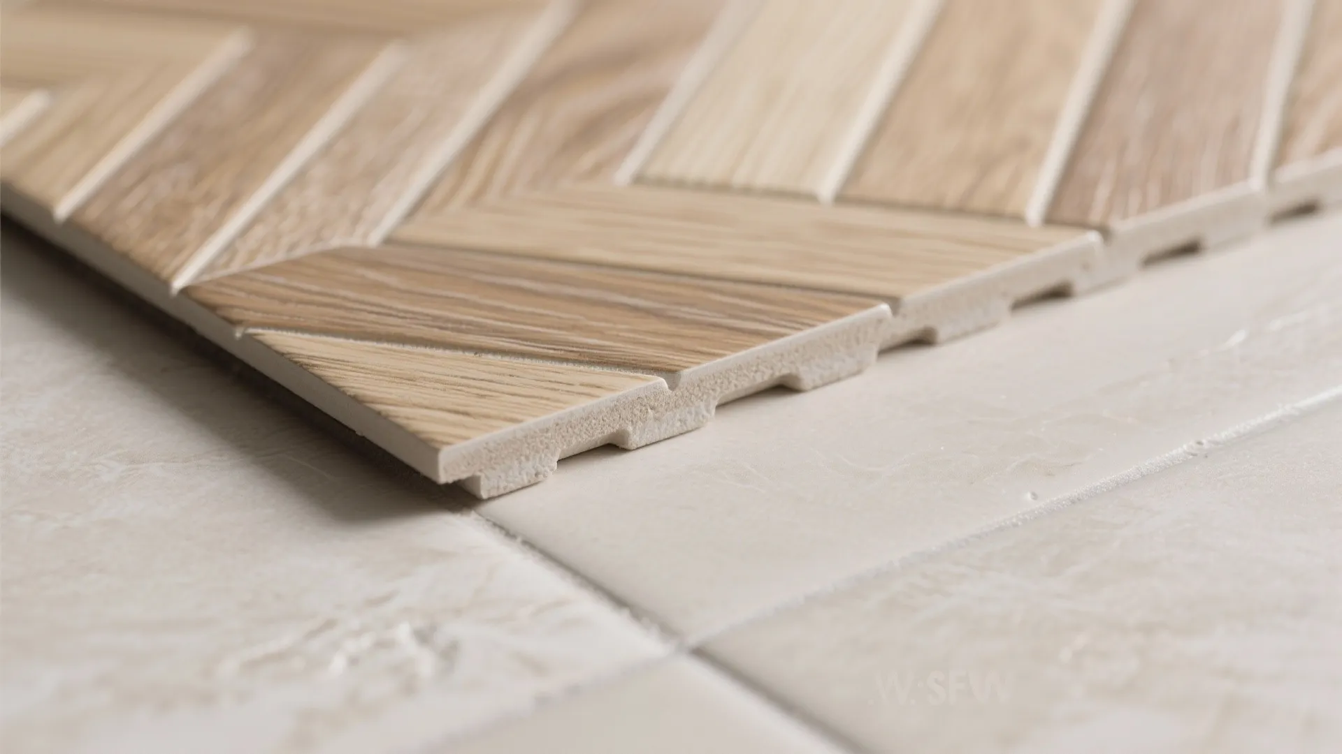 Herringbone Mosaic in Porcelain Wood-Look