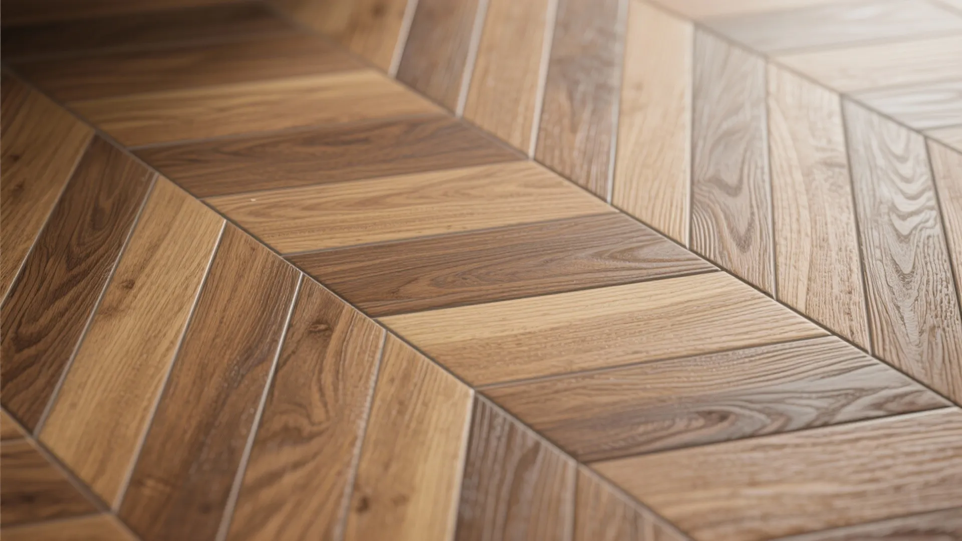 3) Herringbone Porcelain Planks for Movement