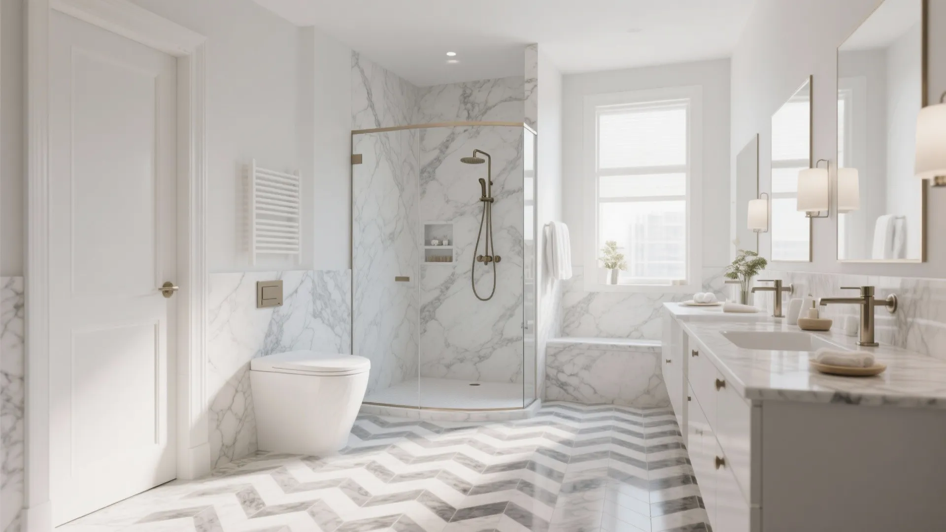 2. Herringbone Floor Pattern