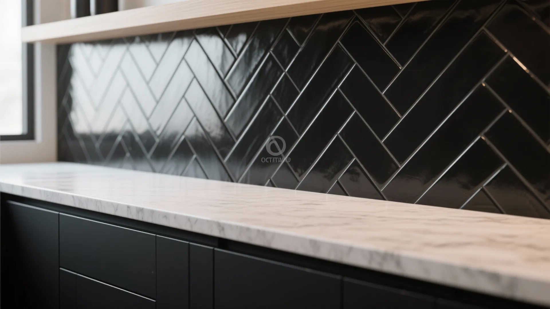 4. Black chevron or herringbone pattern for movement