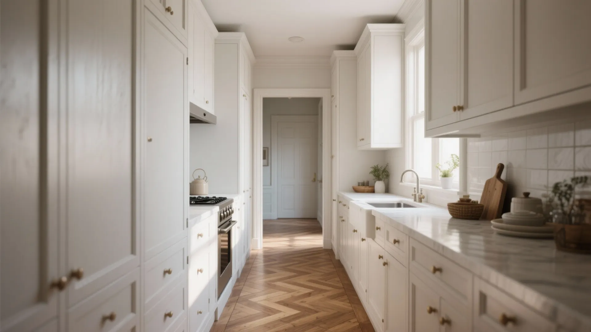 4. Herringbone parquet for subtle elegance