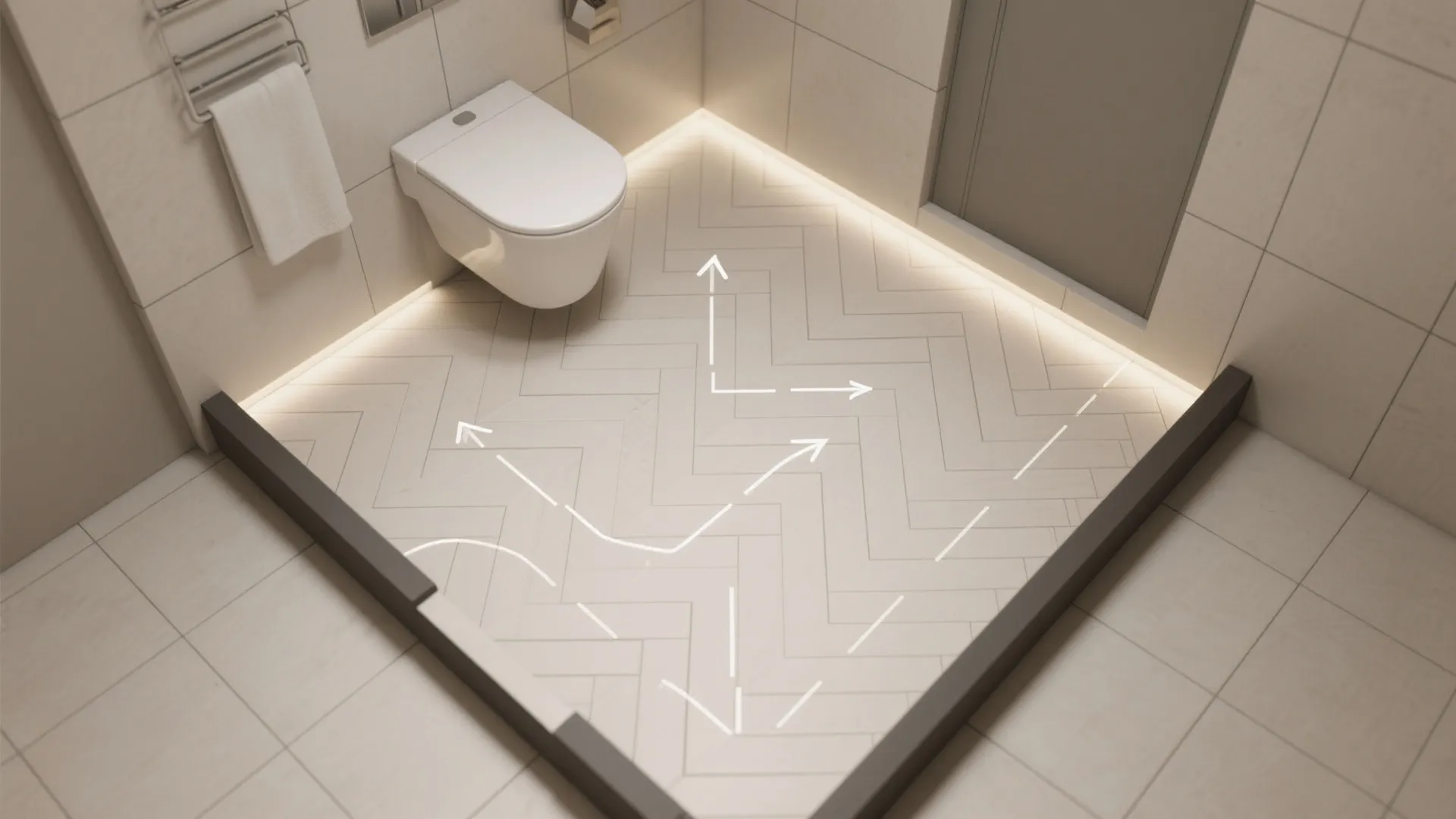 Diagonal or Herringbone Layout to Add Motion