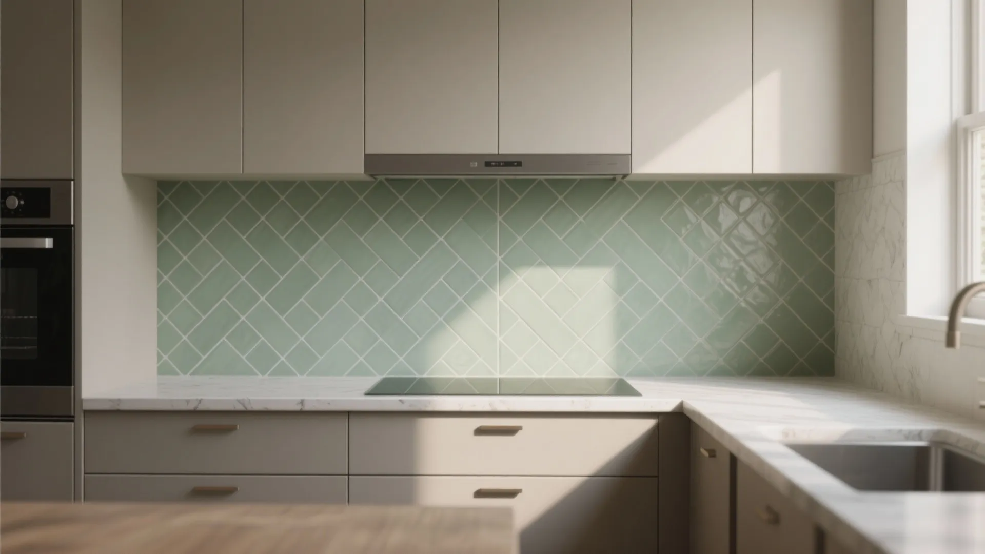 2. Herringbone pattern for visual depth