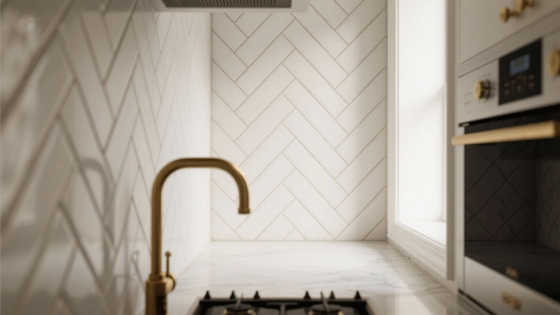 2. Herringbone Layout for Extra Depth