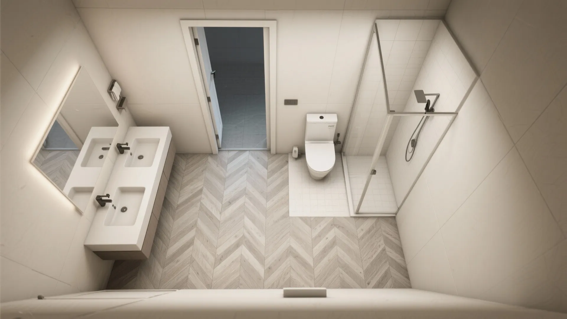 Herringbone or Chevron to Stretch Space