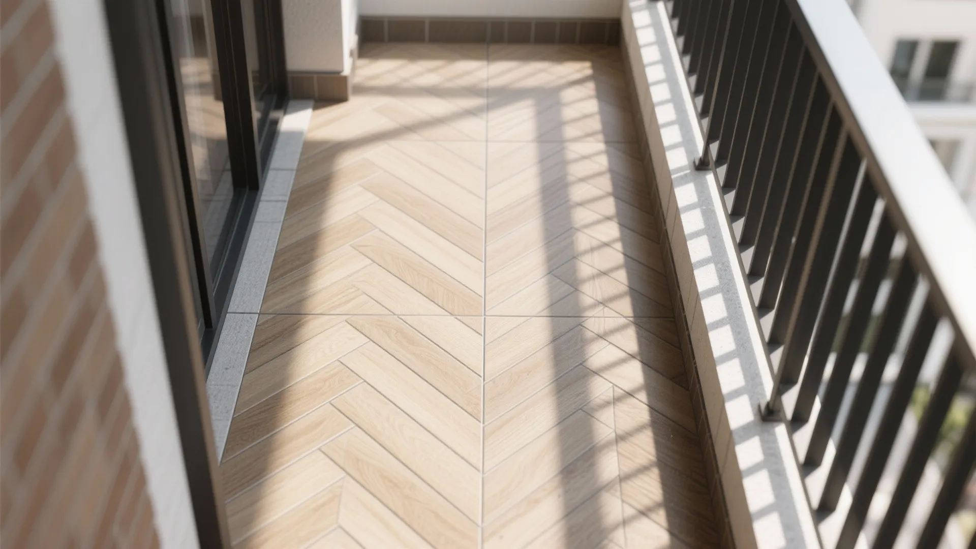 Herringbone or Diagonal Patterns to Stretch Space