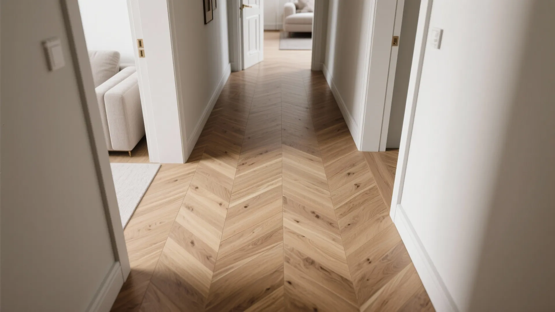 Herringbone Wood That Adds Movement and Warmth