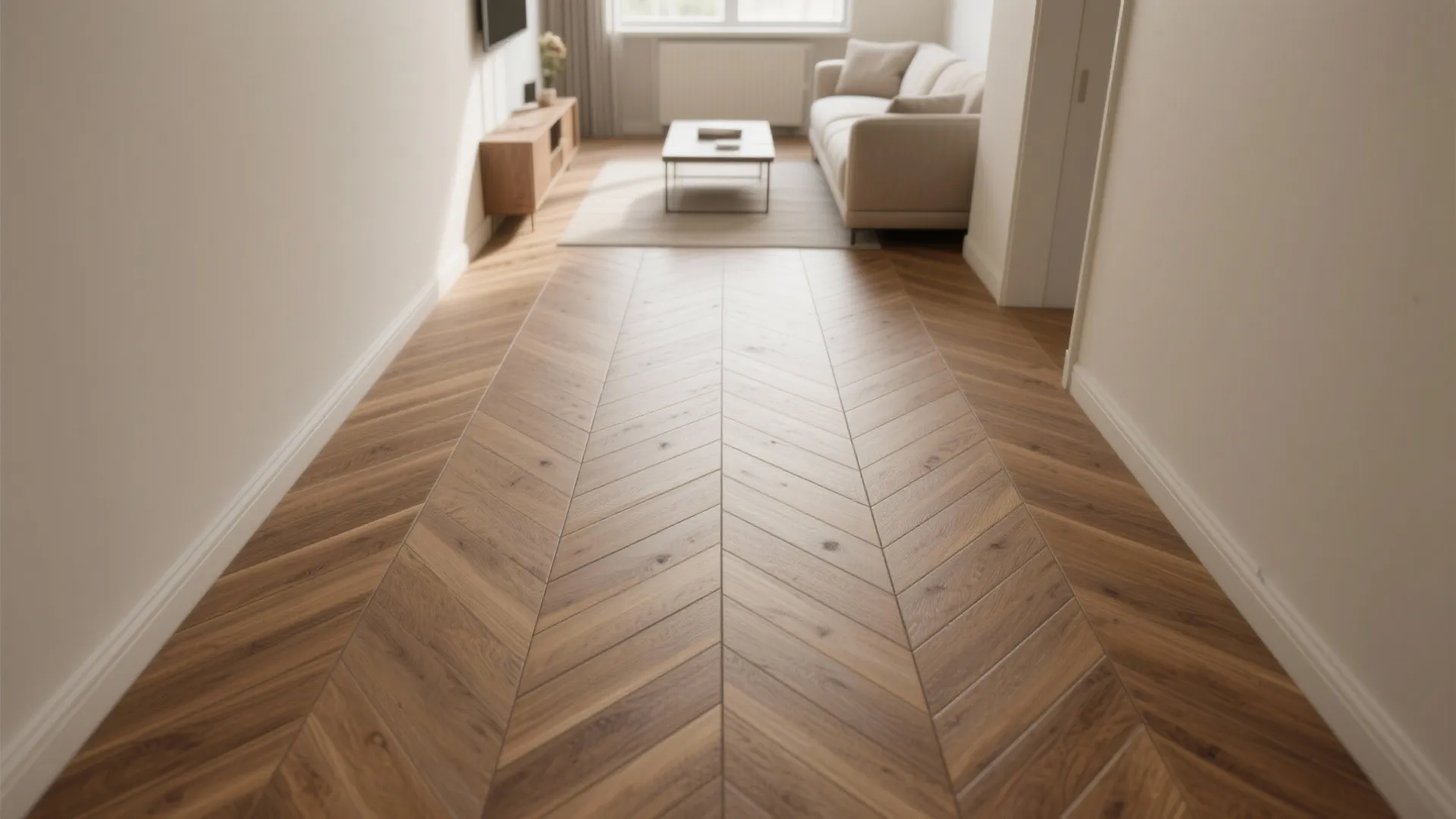 2) Herringbone (or Diagonal) to Stretch the Width