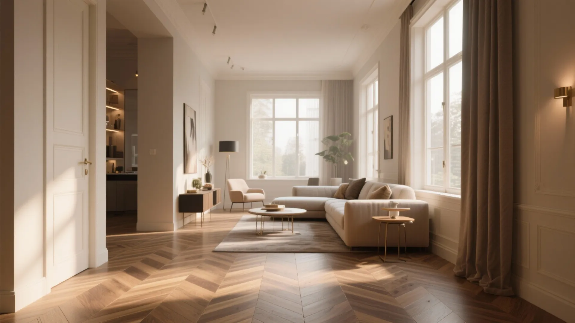 2. Herringbone Pattern Vinyl Planks