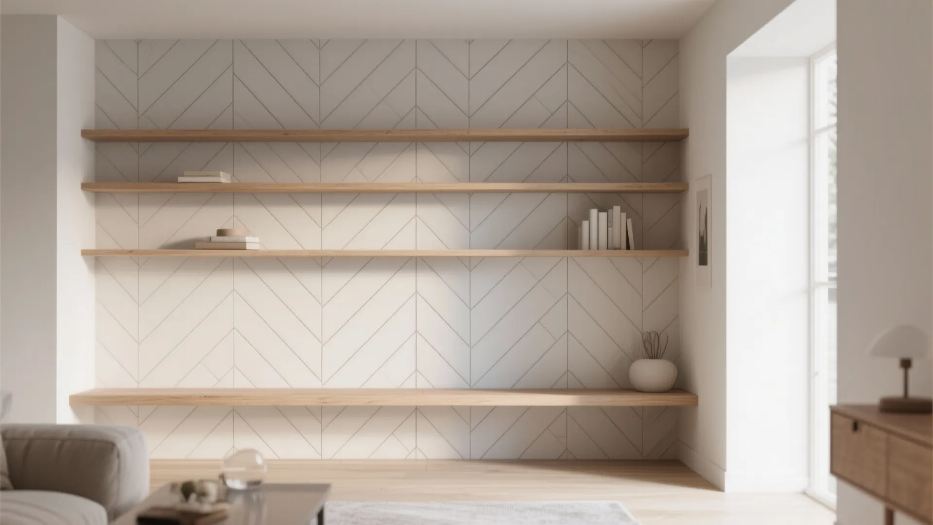 Herringbone or Chevron Patterns to Animate Walls