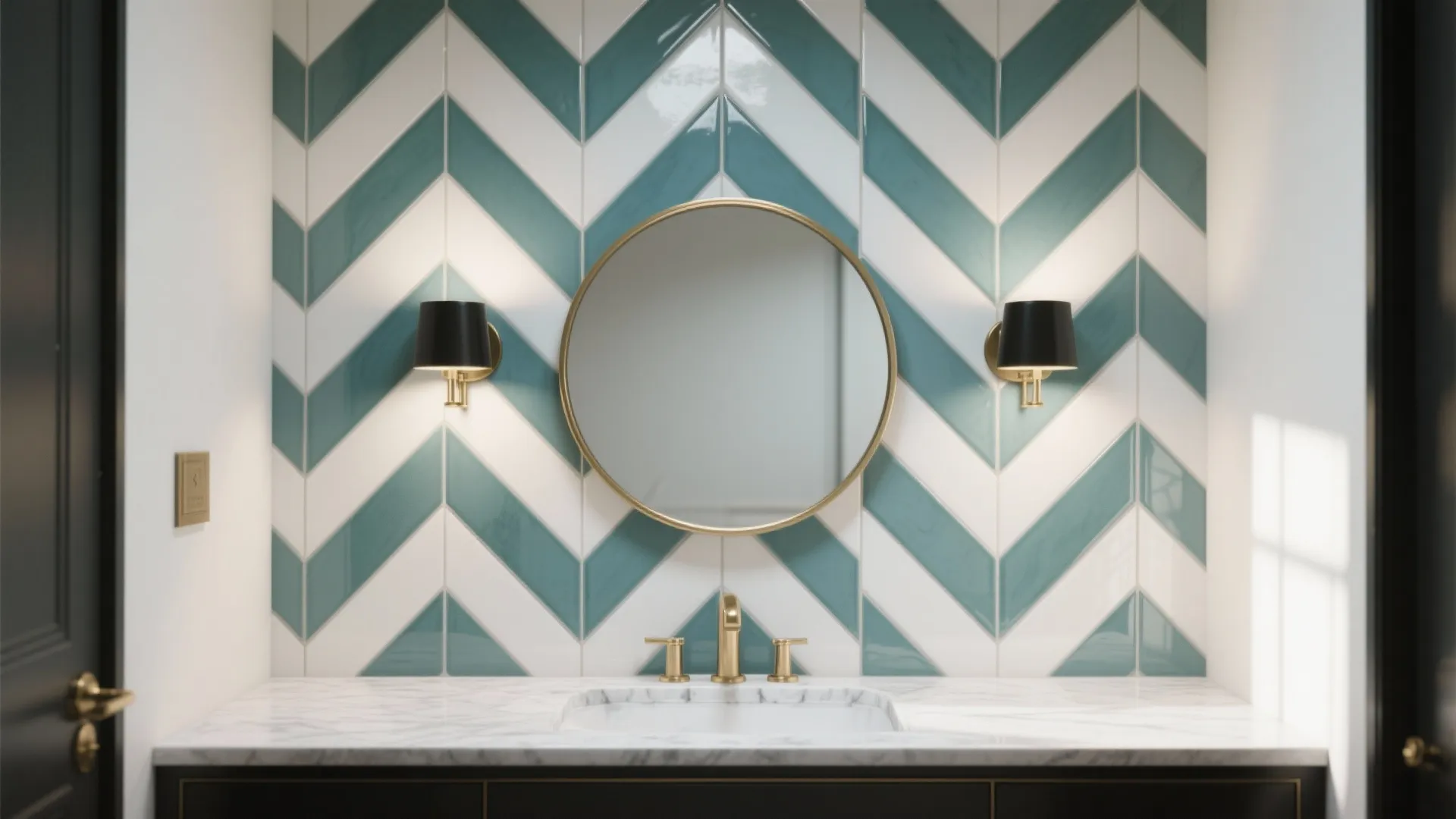 Herringbone feature wall (pattern with purpose)