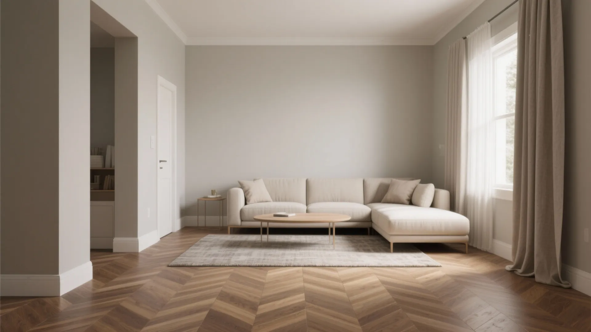 2) Patterned floors, calm walls