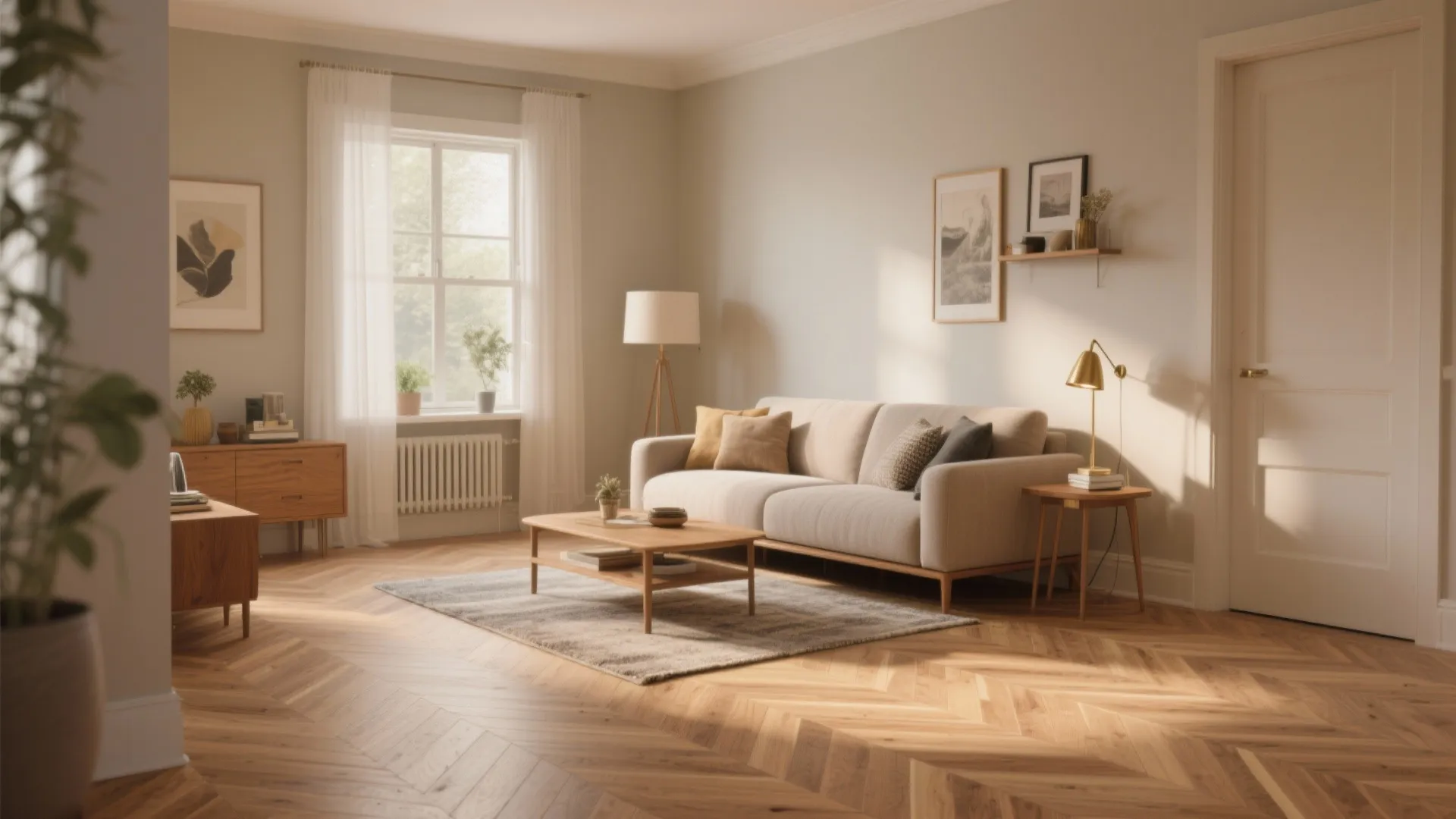 Herringbone Wood-Look Tile for Warmth