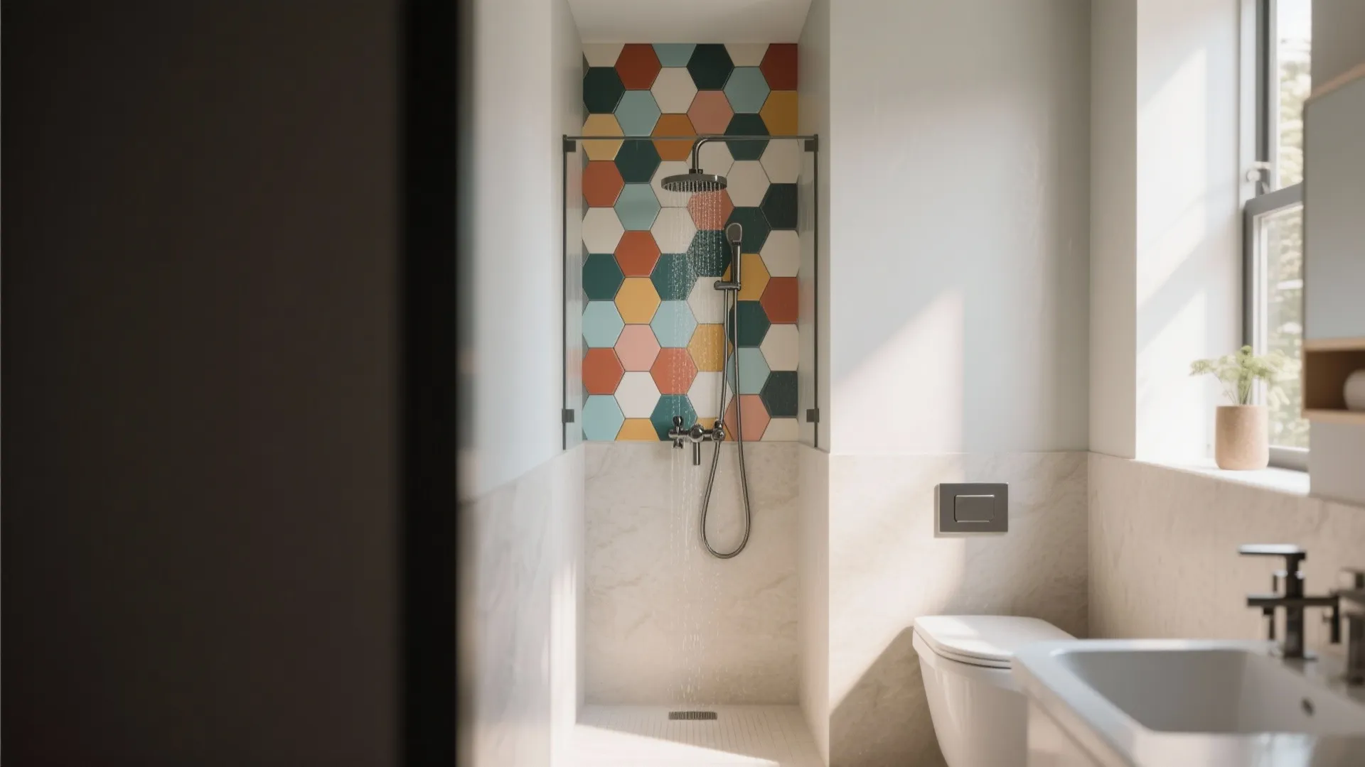 8. Feature Wall in the Shower