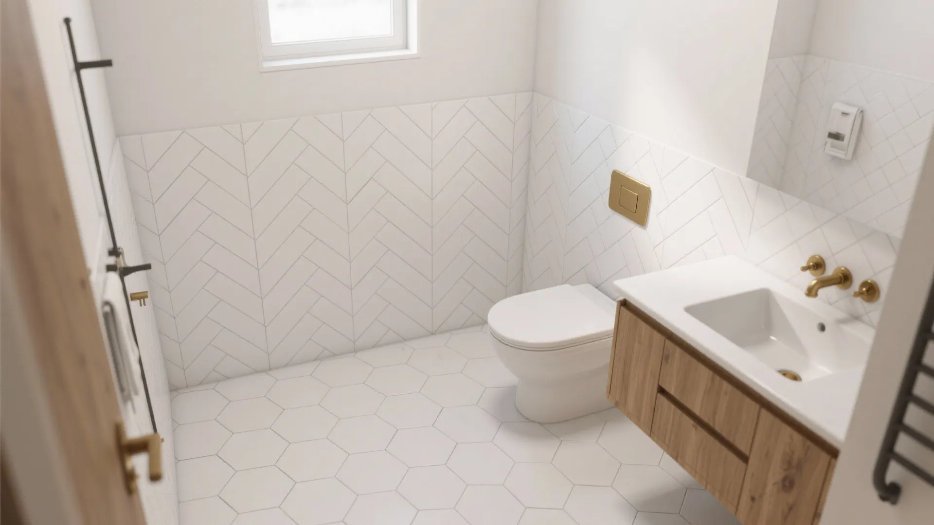 4. Pattern Play with Hex or Herringbone