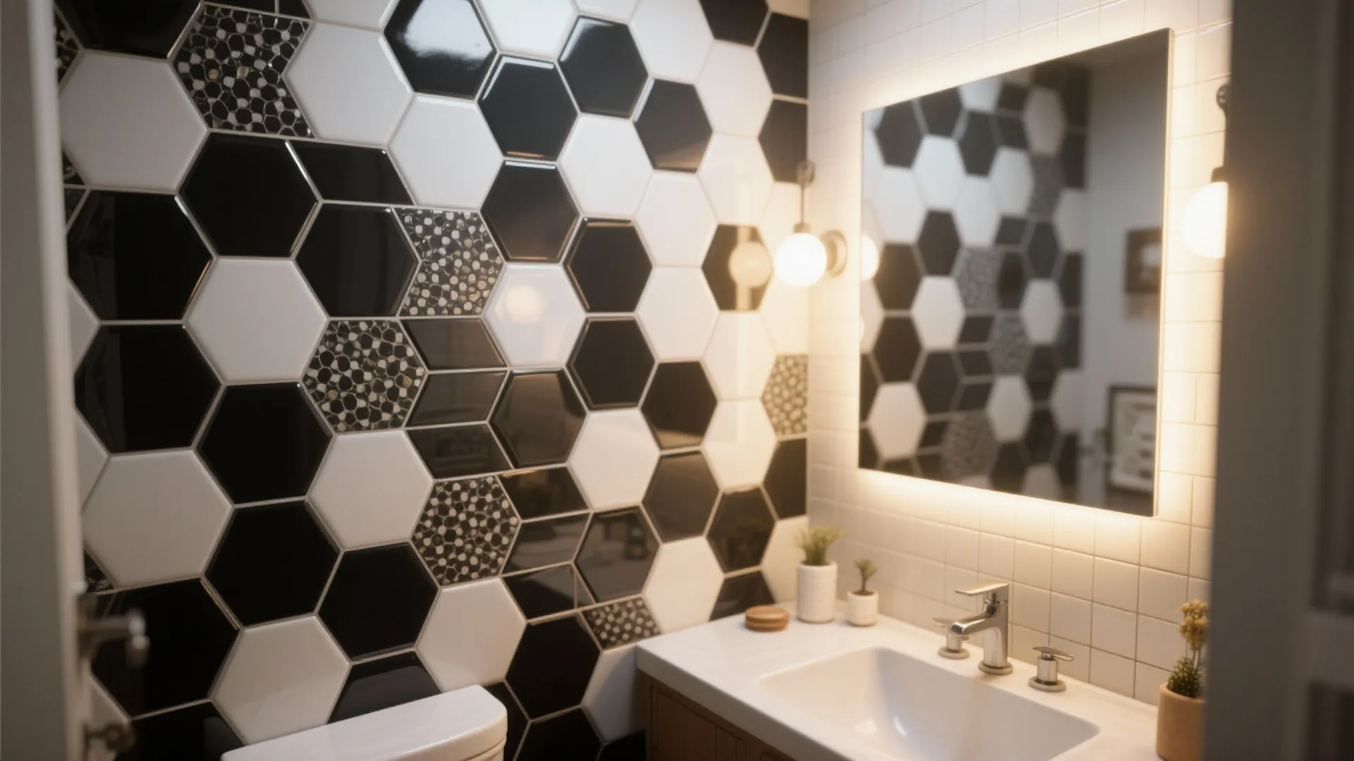 3. Geometric mosaic accents