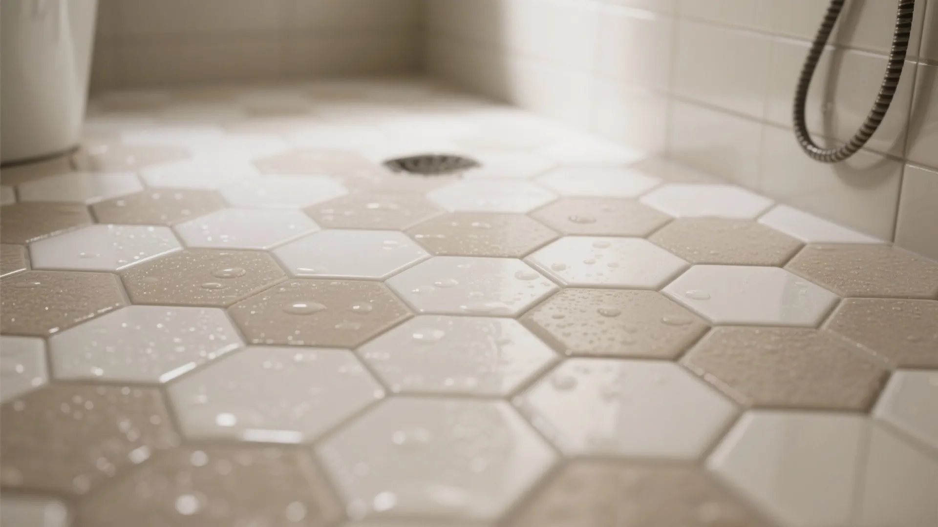Petite Mosaic Hex Tiles for Texture and Traction